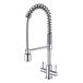 Harbour Groove Twin Lever Mono Kitchen Sink Mixer Tap with Pull Out Hose