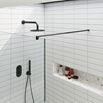 Harbour i10 10mm Easy Clean 2m Tall 700mm Wetroom Panel - Matt Black