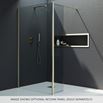 Harbour i10 10mm Easy Clean 2m Tall 700mm Wetroom Panel - Brushed Brass