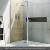 Harbour i10 10mm Easy Clean 2m Tall Wetroom Panel - Chrome