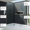 Harbour i10 10mm Easy Clean 2m Tall Wetroom 2 Panel Pack 600mm x 1000mm - Brushed Brass