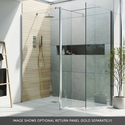 Harbour i10 10mm Easy Clean 2m Tall Wetroom 2 Panel Pack - Chrome