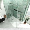 Harbour i10 10mm 2m Tall Easy Clean No-Profile Wetroom 2 Panels 1000mm & 600mm