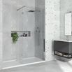 Harbour i8 700 8mm 2m Tall Easy Clean Wetroom Panel & 275mm Deflector Panel