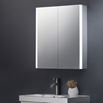 Harbour Icon Double Door LED Bathroom Mirror Cabinet with Shaver Socket - 600 x 700mm