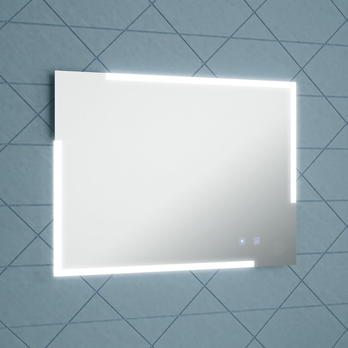 Harbour Icon LED Mirror with Demister Pad & Infrared Touch Button - 800 x 600mm