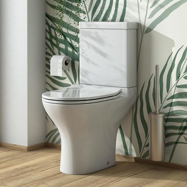 Harbour Identity Short-Projection Toilet with Wafer Thin Soft-Close Seat