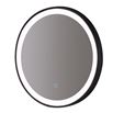 Harbour Status LED Illuminated Black Frame Round Mirror with Demister Pad & Colour Change LEDs - 2 Sizes