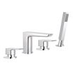 Harbour Status Chrome 4 Hole Bath Mixer with Pull Out Handset & Shower Kit
