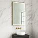 Harbour Status LED Illuminated Brushed Brass Framed Mirror with Demister Pad, Bluetooth & Colour Change LEDs - 600 x 1000mm
