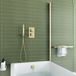 Habour Status Brushed Brass Shower Package with 2 Outlet Valve, Wall Shower Kit and Overflow Bath Filler
