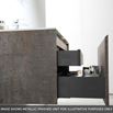 Harbour Substance 600mm 1 Drawer Wall Mounted Vanity Unit & White Basin - Concrete Effect