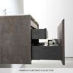 Harbour Substance 900mm 1 Drawer Wall Mounted Vanity Unit & White Basin - Concrete Effect