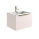 Harbour Symmetry 600mm Wall Hung Vanity Unit with Brushed Brass Handle & Basin
