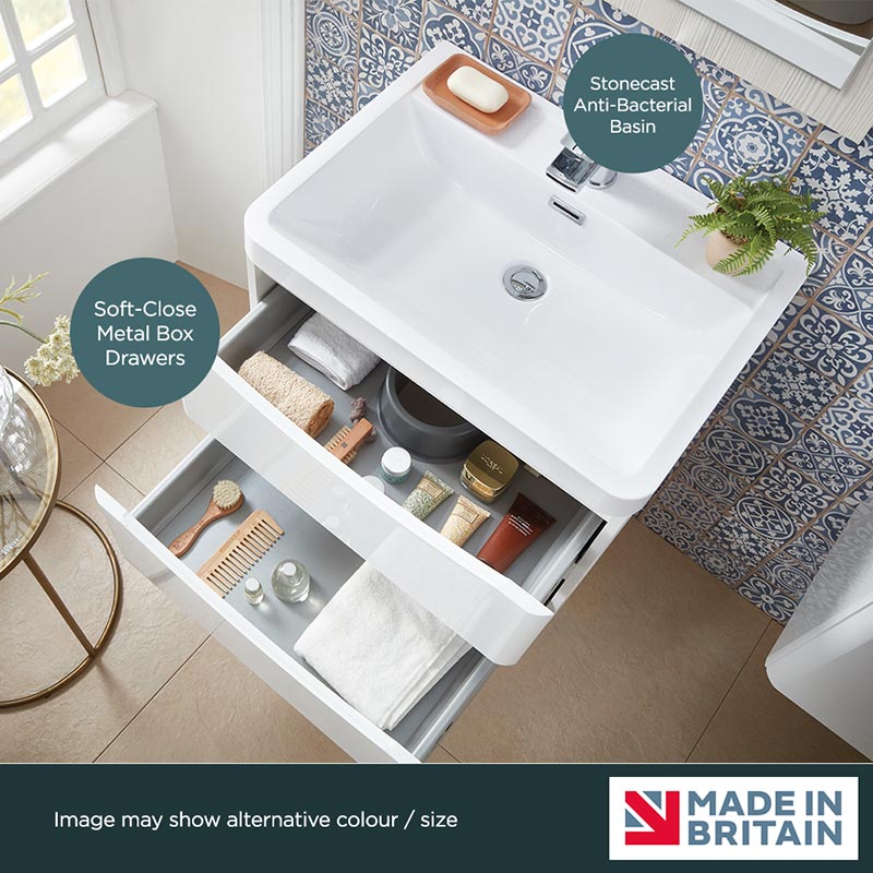 Harbour Clarity 900mm Wall Hung Vanity Unit & Basin Bardolino