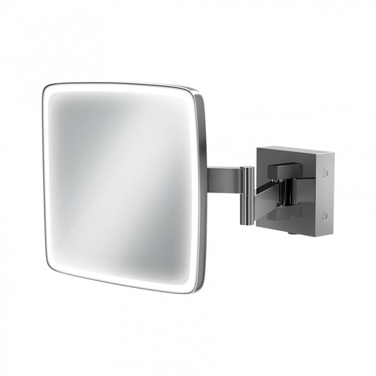 HIB Eclipse Square LED Illuminated Magnifying Mirror - 180 x 180mm