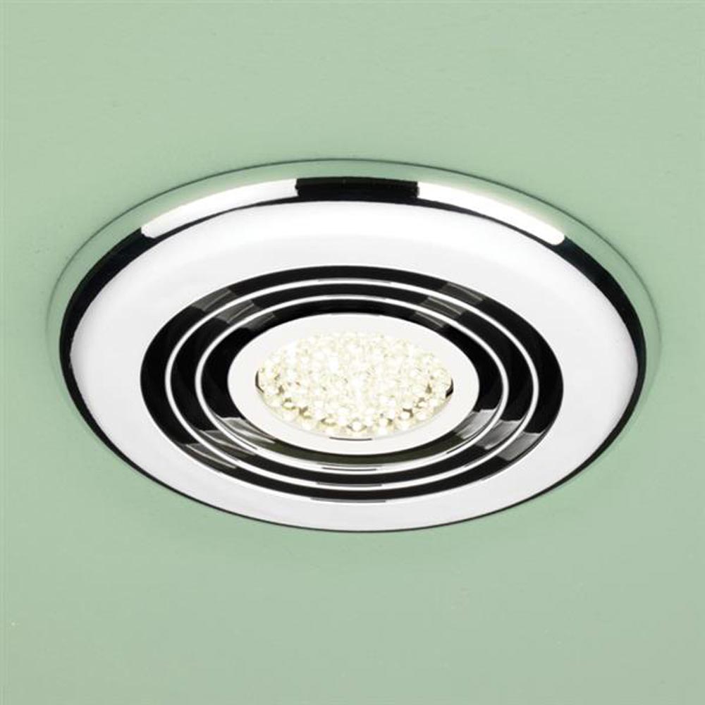 HIB Cyclone Warm White LED Illuminated Inline Ceiling Fan - Chrome | Tap  Warehouse