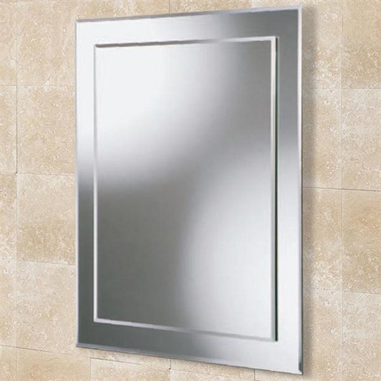 HIB Linus Rectangular Bevelled 'Mirror On Mirror' - 700 x 500mm