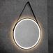 HiB Solstice 60 Illuminated LED Matt Black Round Mirror with Demister Pad - 600mm