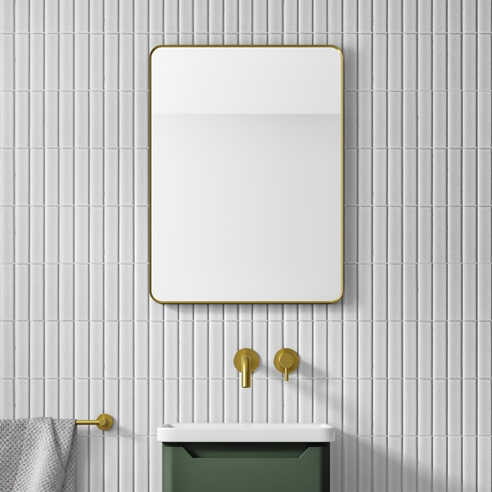 HIX Rectangular Framed Bathroom Mirror - 600 x 800mm