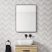 HIX Rectangular Matt Black Framed Bathroom Mirror - 600 x 800mm