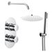 Holly Concealed Shower Valve, 300mm Fixed Shower Head & Handset - 300mm Wall Shower Arm