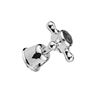 Hudson Reed Black Topaz Crosshead Deck Mounted Bath Shower Mixer with Handset Kit & Dome Collars