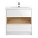 Hudson Reed Coast 800mm Floor Standing Vanity Unit and Basin - White Gloss
