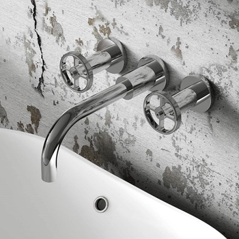 Hudson Reed Revolution Industrial Wall Mounted Basin Mixer Tap