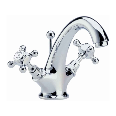 Hudson Reed Topaz Crosshead Mono Basin Mixer with Pop-Up Waste