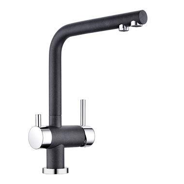 Clearwater Hydra Mono Kitchen Mixer and Cold Filtered Water Tap - Chrome/Nero