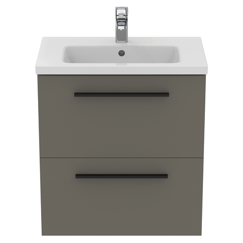Ideal Standard i.life S 600mm Wall Mounted 2 Drawer Compact Vanity Unit & Basin