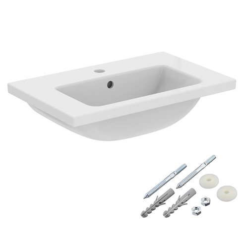 Ideal Standard i.Life S Compact Wall Mounted Basin & Fixing Kit