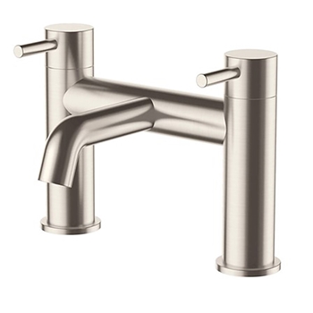 Inox Deck Mounted Bath Filler - Brushed Stainless Steel