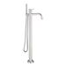 Inox Brushed Stainless Steel Floor Mounted Bath Shower Mixer with Kit