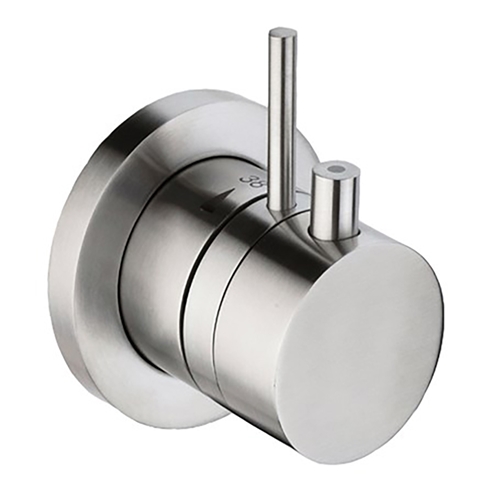 Inox Brushed Stainless Steel 1 Outlet Concealed Thermostatic Shower Valve