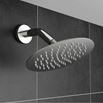 Inox Glide Extra Slim Brushed Stainless Steel Fixed Shower Head - 300mm