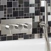 Inox Brushed Stainless Steel 3 Outlet Concealed Thermostatic Shower Valve - Horizontal
