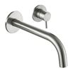 Inox Brushed Stainless Steel Wall Mounted Single Lever Basin Mixer