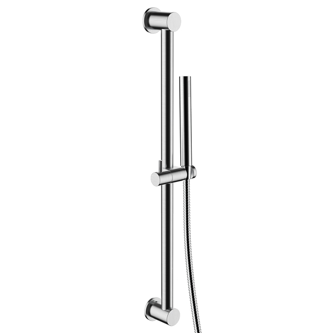 Inox Slide Rail with Single Function Hand Shower and Hose - Brushed Stainless Steel