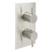 Inox Thermostatic Concealed 3 Outlet Shower Valve - Stainless Steel