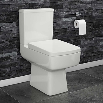 Jack Square Close Coupled Compact Toilet & Soft Close Seat