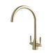 Just Taps Blink Twin Lever Mono Kitchen Mixer Tap - Brushed Brass