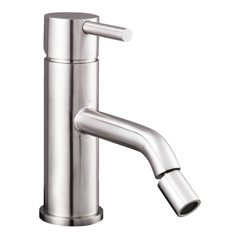 Inox Brushed Stainless Steel Single Lever Bidet Mixer With Pop-up Waste