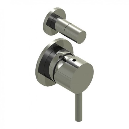 Inox Brushed Stainless Steel Concealed Shut Off Valve with 2-Way Diverter