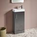 Drench Maisie Compact 400mm Mini Cloakroom Floorstanding Vanity Unit & Basin - Anthracite