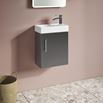 Drench Maisie Compact 400mm Mini Cloakroom Wall Hung Vanity Unit & Basin - Anthracite