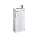 Drench Maisie Compact 400mm Mini Cloakroom Vanity Unit and Basin - Gloss White