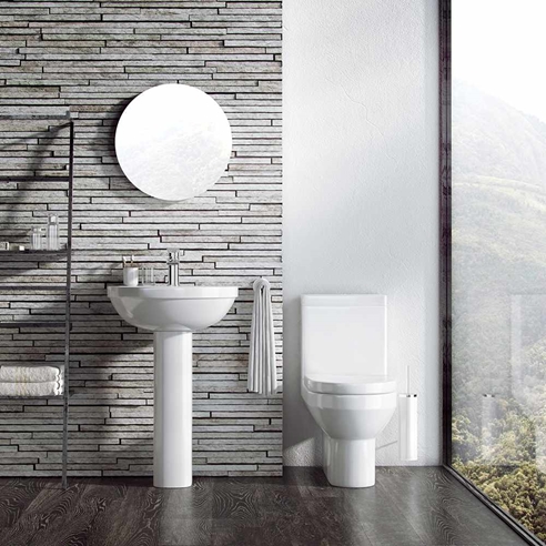 Lorraine Short Projection Close Coupled Toilet with Soft Close Seat