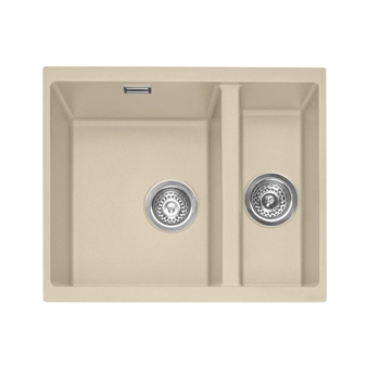 Caple Leesti 1.5 Bowl Undermount Granite Composite Kitchen Sink & Waste Kit - 555 x 460mm
